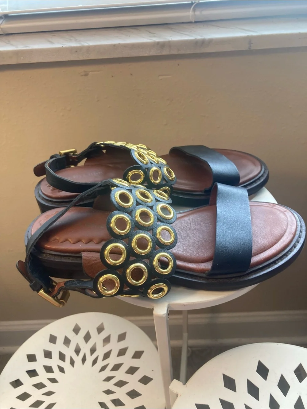 See By Chloe Steffi Leather Sandals size 37/7-7.5